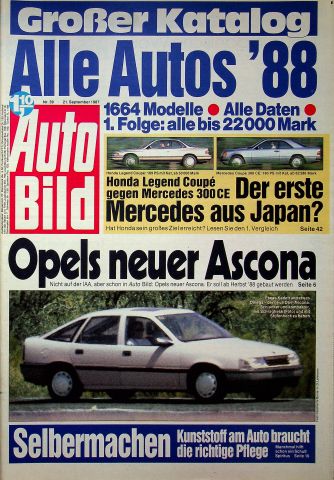 Deckblatt Auto Bild (39/1987)